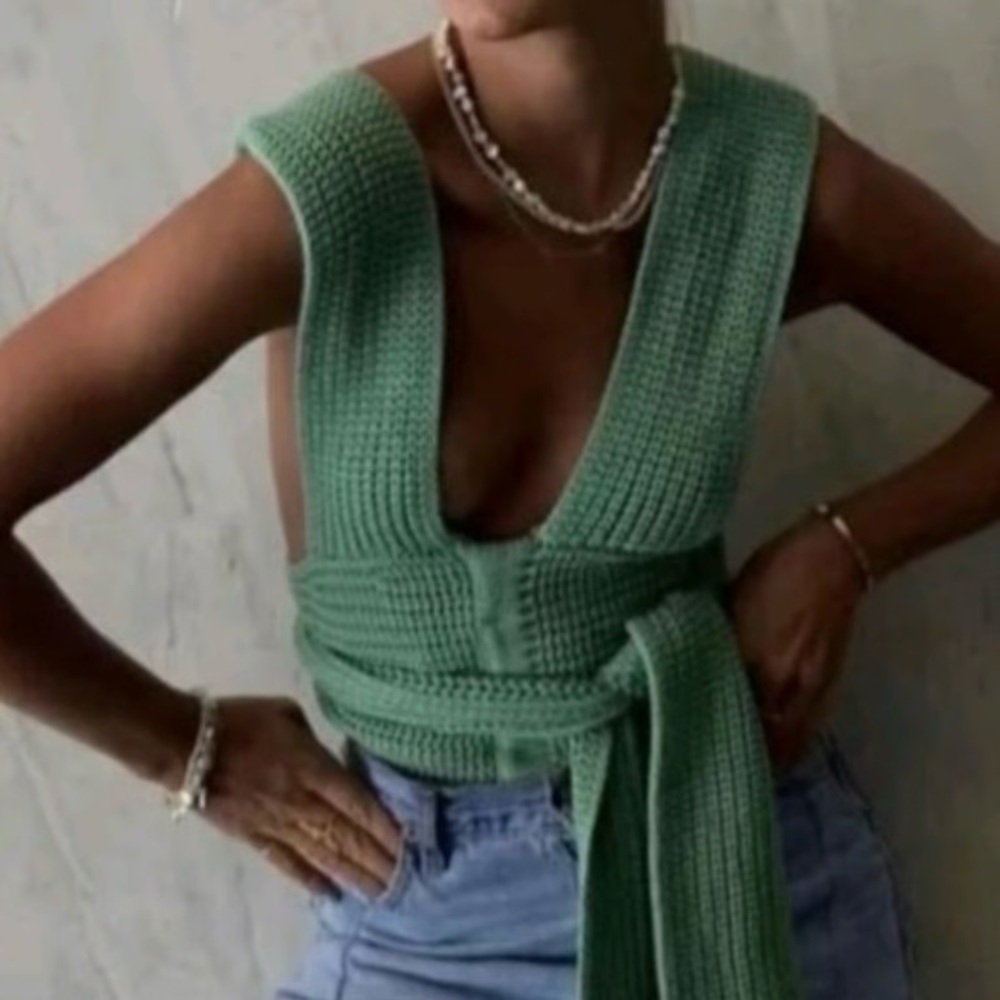 Simonett green Nanu top M/L